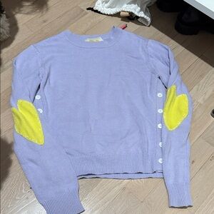 Rosenthal Lilac Sweater with Bright Yellow Patches